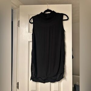 Zara Sleeveless Black Top wit Textured Neckline Detail